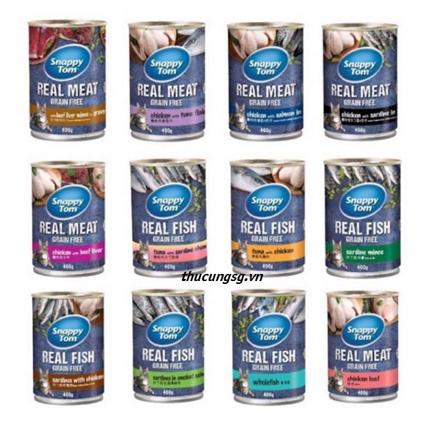 Pate cho mèo Snappy Tom lon 400g