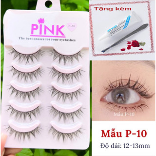 Lông mi giả pink hộp hồng 5 cặp cao cấp