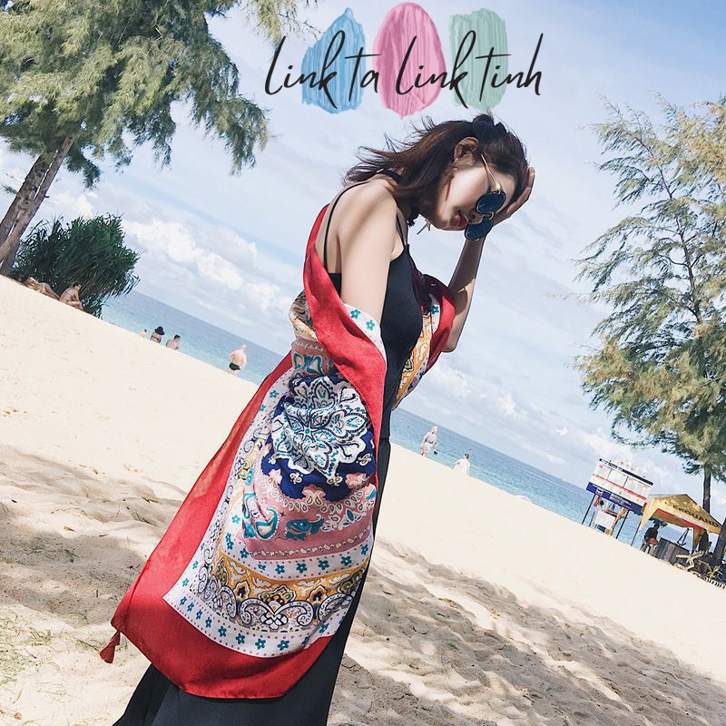 khăn choàng che nắng - khăn choàng bản to - khăn choàng đẹp lớn phong cách boho vintage