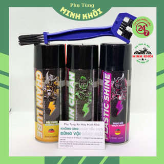 Chai xịt dưỡng sên, rửa sên, phục hồi nhựa nhám Sprayking mẫu mới chính hãng
