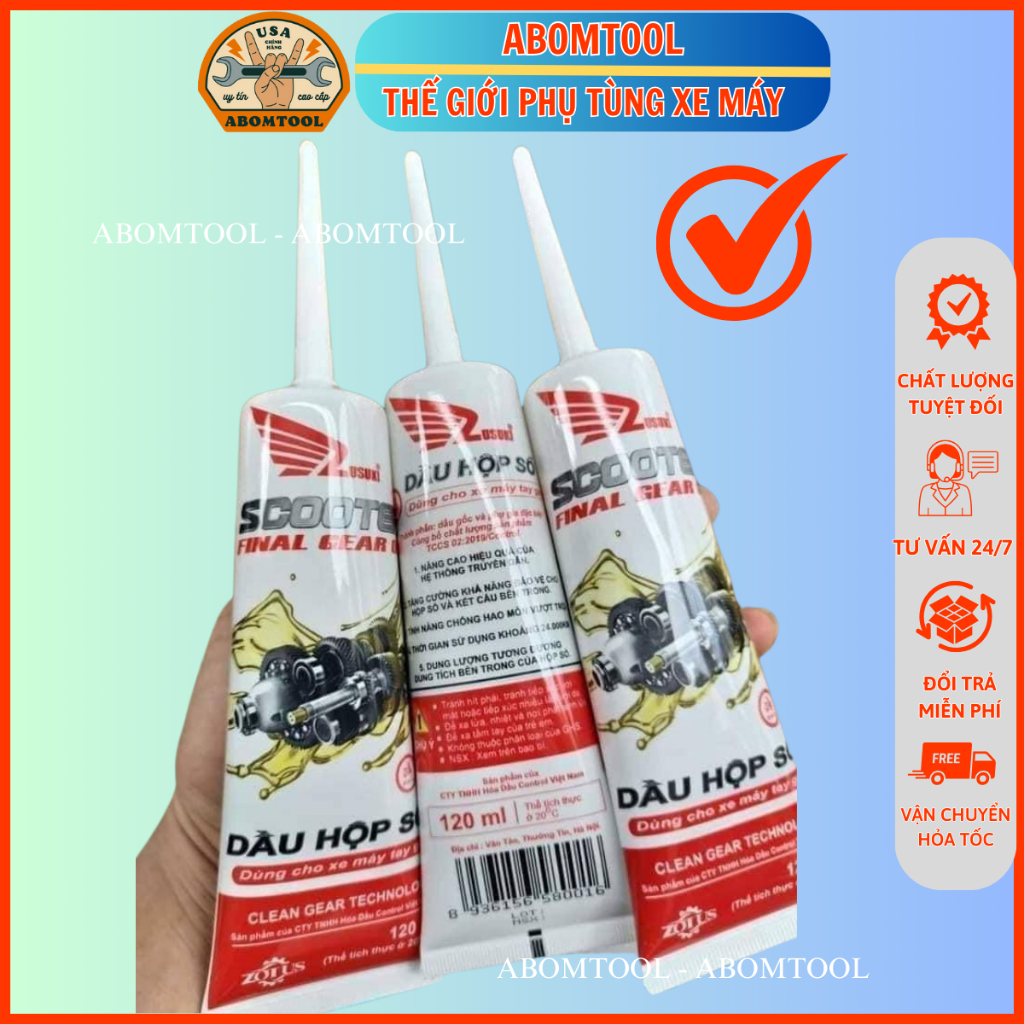 Dầu nhớt láp ZoTus Abomtools, Dầu hộp số xe ga SH,LEAD,VISION,AB,... và các xe ga khác