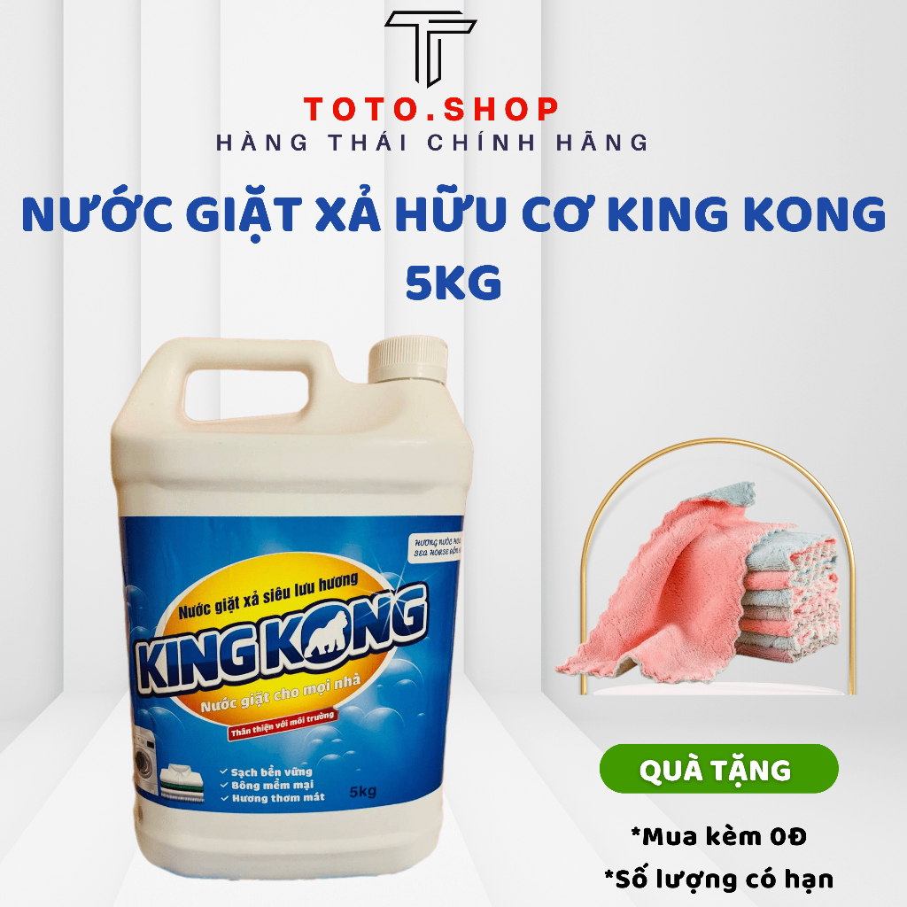 Nước Giặt Xả Hữu Cơ KINGKONG 5000ml