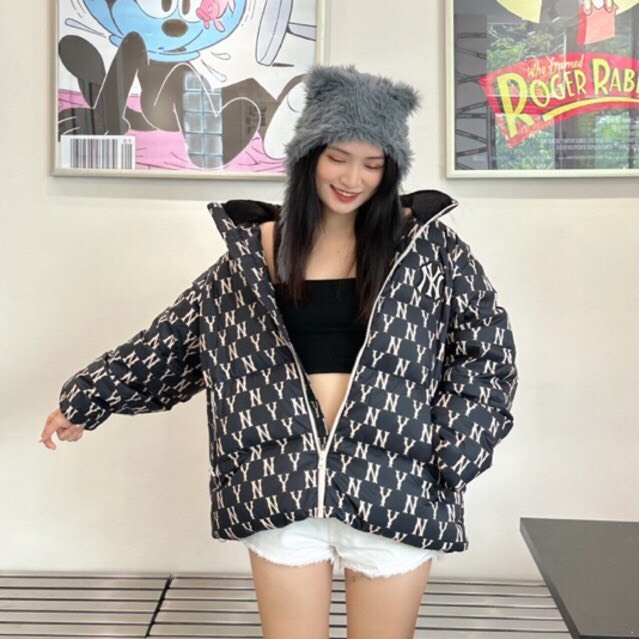 Áo khoác, áo phao ML.B monnogram jacket greyb unisex siêu nhẹ chống gió ấm ấp dành cho cả nam và nữ