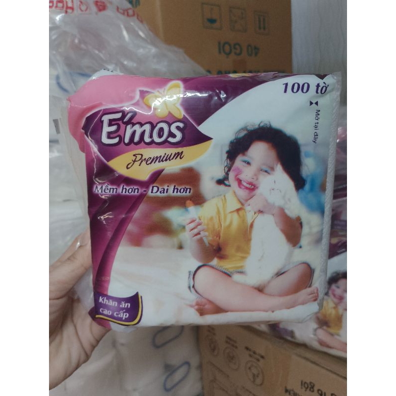 (COMBO 10 goi) GIẤY Emos 100 TỜ KHĂN GIẤY VUN CHÍNH HÃNG MỀN HƠN , DAI HƠN