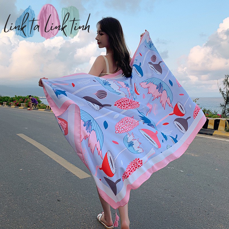 khăn choàng cổ - khăn choàng cổ lụa - khăn choàng cổ nữ phong cách Boho Vintage