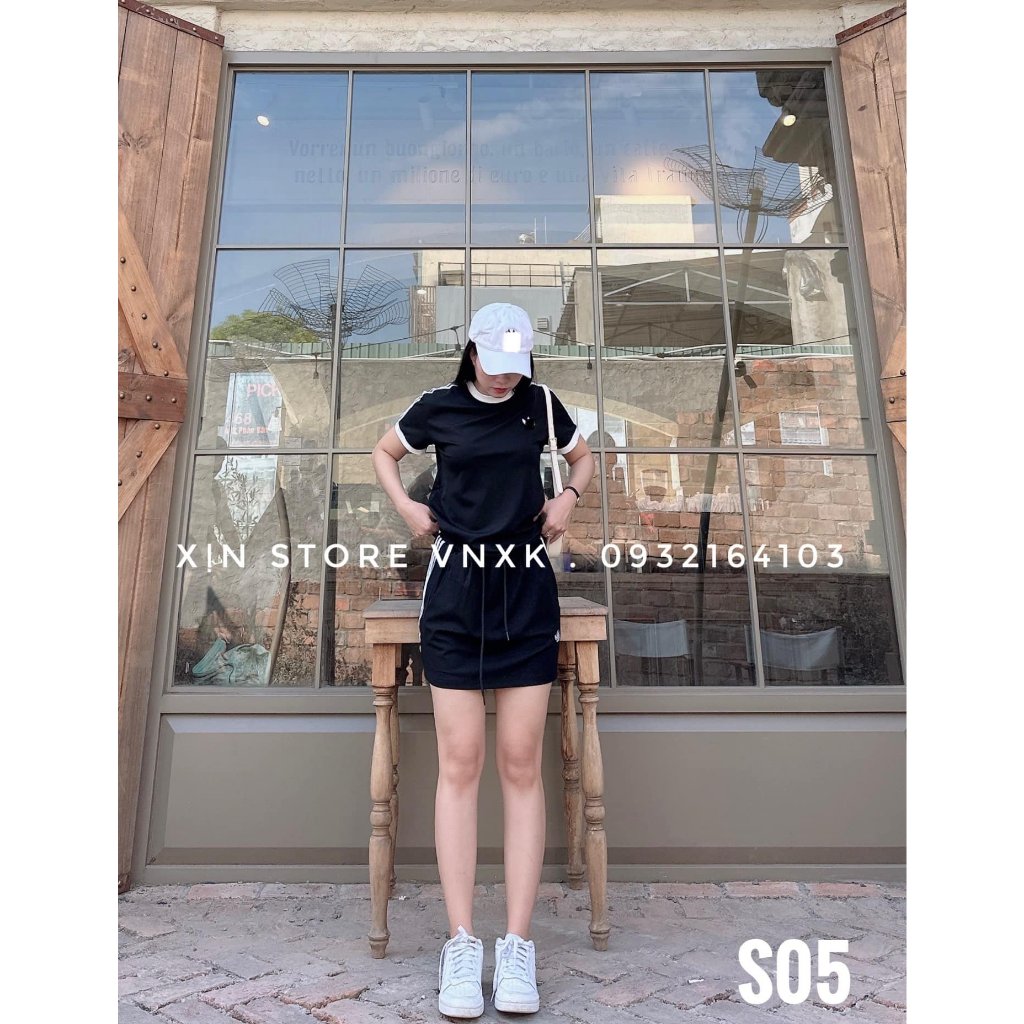 Set đồ nữ Xịn Store set đồ đi chơi áo kèm chân váy co giãn trẻ trung S05