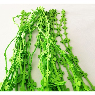 Dây lá vải nỉ làm rèm 1 mét hình cỏ may mắn