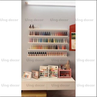 Kệ gỗ gắn tường rộng 15cm size 30-100cm trang trí decor tiệm nail, spa, phòng ngủ, phòng khách Ưng decor