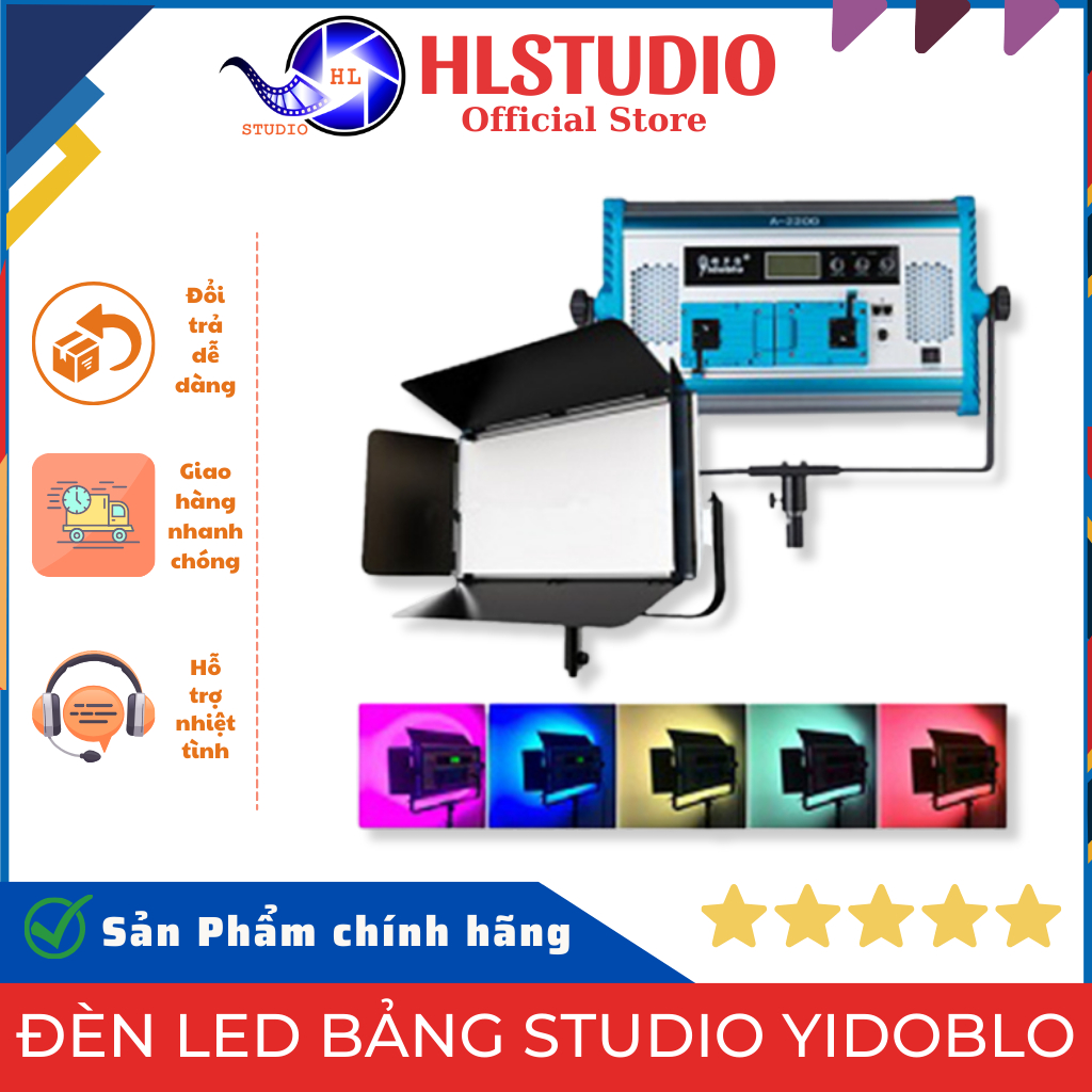 Đèn Led Bảng Studio Yidoblo A-2200C RGB 180W, A-2200IQ 100W 5600K, A-2200IIQ 100W 3200K-5500K HL Stu