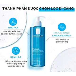 Sữa Rửa Mặt Tạo Bọt La Roche Posay Effaclar Purifying Foaming Gel Cleanser