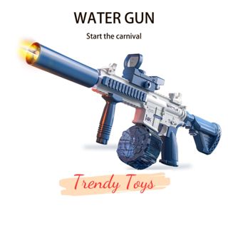   TRENDY TOYS   Súng nước điện tự động M416 Phiên bản nâng cấp có đèn bình to hơn sử dụng lâu hơn 