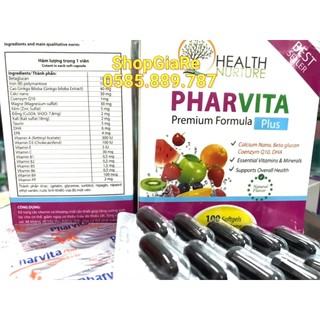 BỔ SUNG VITAMIN VÀ CÁC KHOÁNG CHẤT CƠ THỂ PHARVITA PLUS 100 Viên