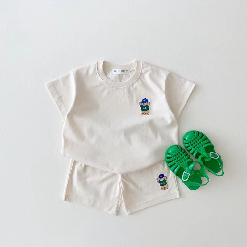 (100% COTTON) SET THUN CỘC TAY VÀ QUẦN SHORT MÙA HÈ CHO BÉ 6-18kg, thời trang mới nhất 2024