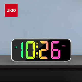 Đồng hồ led để bàn báo thức UKIO màn hình RGB cao cấp, có hiển thị thứ