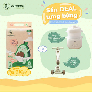 Combo 6 bịch bỉm bb nature đủ size nb/s/m/l/xl/xxl/3xl/4xl