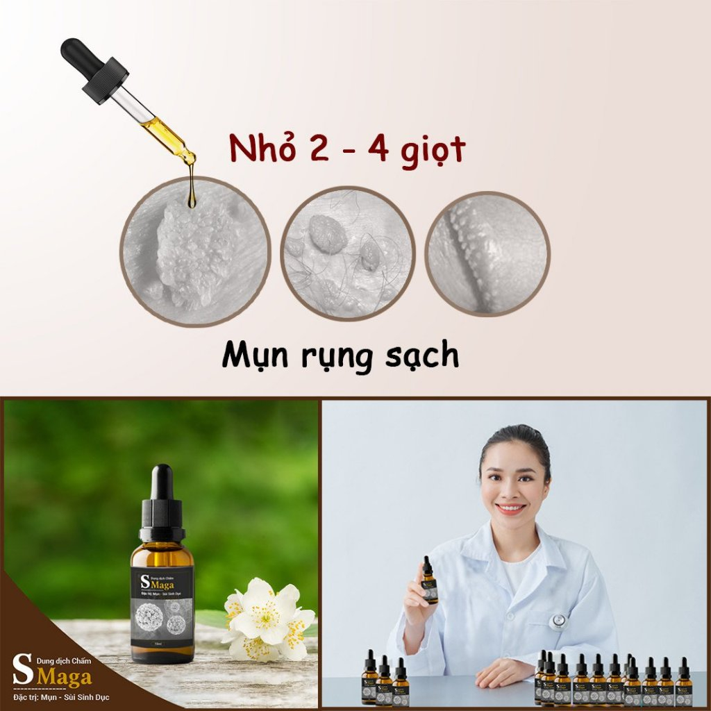 SMAGA 60% chính hãng giúp loại bỏ sùi mào gà,mụn sinh duc,hạt ngọc dv sau 6 ngày sử dụng sản phẩm an toàn(có che tên)