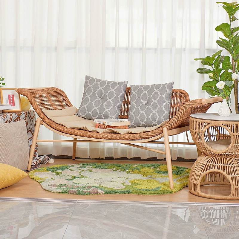 Ghế tựa mây nhựa thư giãn HEALHOMES decor ban công sân vườn quán cafe