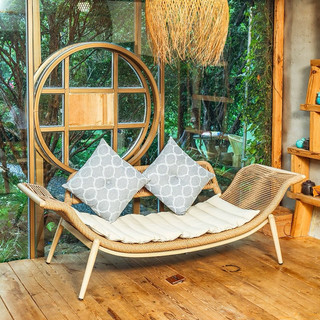 Ghế decor ban công Ghế tựa mây nhựa thư giãn HEALHOMES decor ban công sân vườn quán cafe phòng khách sang trọng