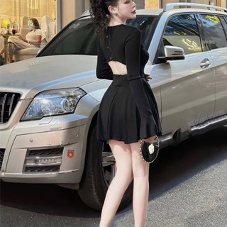 Sét Đầm Xoè Tay Loe Hở Lưng-D102-