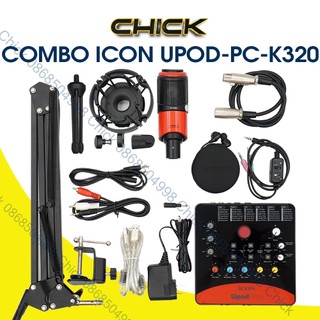 Combo thu âm takstar mic pc-k320, soundcard icon upod pro, tai nghe ts-2260, livestream