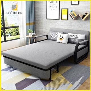 Giường sofa, Sofa Đa Năng Gấp Gọn Giường sofa Khung Sắt Sơn tĩnh Điện, Giường Thông Minh Có Ngăn Chứa Đồ KT 1,58m x 1.9m