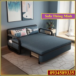 Giường sofa, sofa đa năng gấp gọn giường sofa khung sắt sơn tĩnh điện, giường thông minh có ngăn chứa đồ kt 1,58m x 1.9m