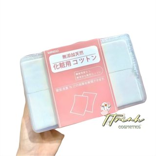 Bông Tẩy Trang Miniso 1000 miếng - Hộp Trắng Tem Hồng