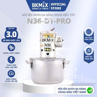 Nồi sên nhân đa năng BKMIX N36 điều tốc, 20 lít, sên nhân bánh trung thu tới 9kg nhân thành phẩm, sao ruốc, xào mứt