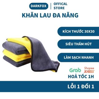  Khăn lau xe hơi DELADEP lau bếp xe máy 2 lớp cao cấp siêu sạch siêu thấm hút dành cho các vật dụng được phủ sơn KLX01 