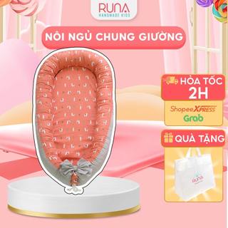 Nôi ngủ chung giường cho bé sơ sinh RUNA KIDS Satin cao cấp mềm mịn thoáng mát an toàn cho da bé (có thể tháo vỏ)