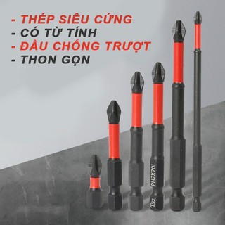 Vít mũi bắt vít chống trượt, thép siêu cứng, có từ tính chân lục giác,