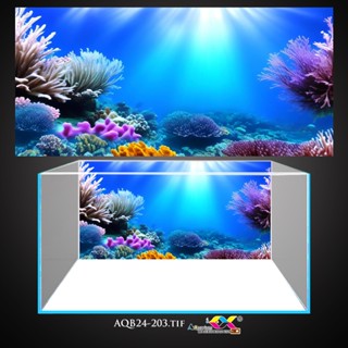 Tranh 3d dán hồ cá - bể cá mẫu đáy biển siêu đẹp và nét, có keo sẵn trên bề mặt, in theo KT yêu cầu AQB24-203