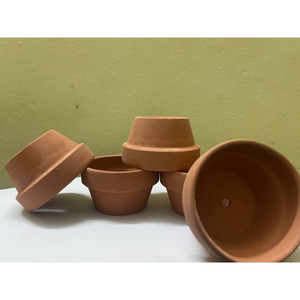 [Giá sỉ] Chậu đất nung Bát Tràng 6x3.5 cm - Chậu trồng cây, sen đá, xương rồng, sen đá Mini