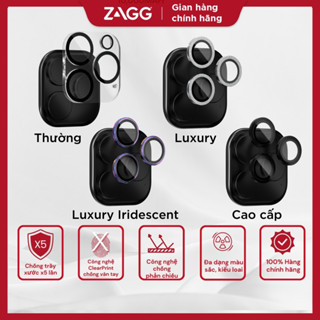 [CÓ BẢO HÀNH][iPhone 17/16/15] Dán bảo vệ CAMERA cao cấp ZAGG Premium/Luxury công nghệ ion tối đa độ rõ nét, ClearPrint