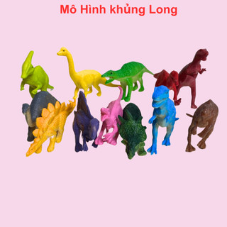 Mô hình khủng long đồ chơi set khủng long gồm 12 con nhiều màu sắc chất liệu siêu bền