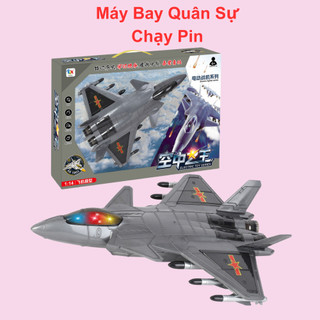 Máy bay pin mô hình máy bay quân sự chiến đấu chạy pin phát nhạc di chuyển tránh chướng ngại vật