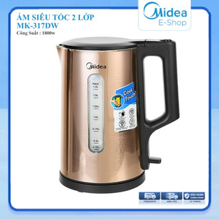 Ấm siêu tốc midea mk-317dw (bình siêu tốc, ấm đun siêu tốc dung tích 1.7l, công suất 1800w)
