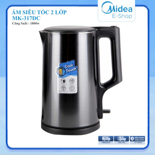 Ấm siêu tốc midea mk-317dc (bình siêu tốc, ấm đun siêu tốc dung tích 1.7l, công suất 1800w)