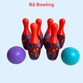 Đồ chơi bowling cho bé đồ chơi ném bóng bowling gồm 6 kegel và 2 bóng để rèn luyện thể thao