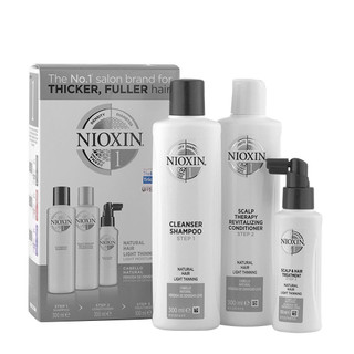 Bộ KIT dầu gội xả và tinh dầu Nioxin chống rụng tóc System 1 300mlx2/100ml ( Natural Hair)