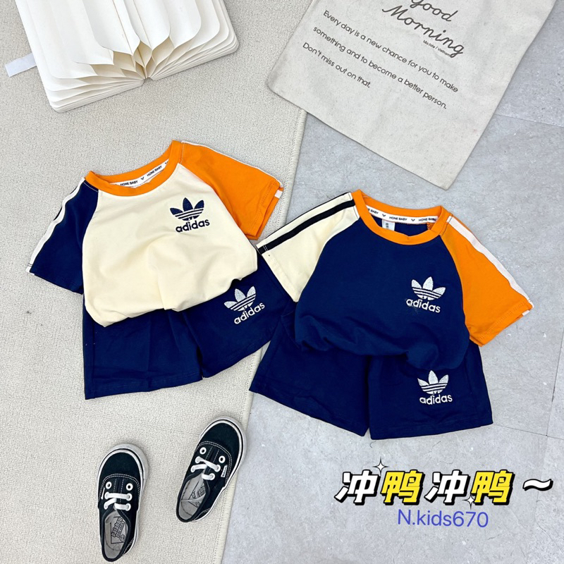 Bộ quần áo cotton bé trai,bé gái A.DAS hàng cao cấp chữ thêu size 10-30kg