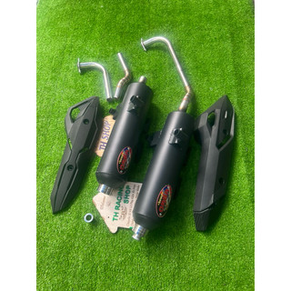 Pô orbr kèm cổ pô inox 2 khúc tiêu tiện và ốp pô gắn các dòng xe tay ga vario click mio sh mode vision airblade