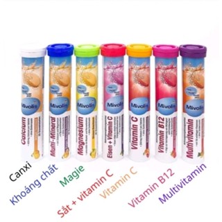 [Có sẵn] Viên sủi Mivolis Hỗ Trợ Hệ Miễn Dịch Tăng Sức Đề Kháng -  20 viên của Đức đủ 7 vị vitamin C canxi B12 sắt đa kh