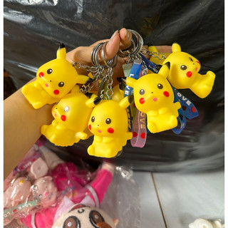 Móc khoá dẻo bóp kêu hình pikachu dễ thương-phụ kiện xinh xắn