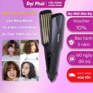 Máy làm tóc, máy dập xù tóc kemei 332, chức năng dập xù, bấm xù , bấm mè tạo kiểu tóc làm phồng chân tóc bản to