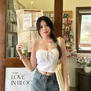 Áo quây áo ống buộc nơ áo thun nữ basic tube top ôm body Haley Top