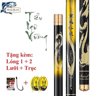Cần câu tay 6h tiểu ngư vương cần câu đài cacbon cao cấp tặng kèm ngọn phụ cc30
