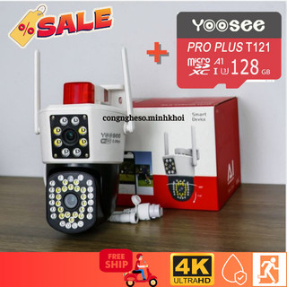 Camera yoosee 2 mắt bóng đèn fhd - góc mắt rộng