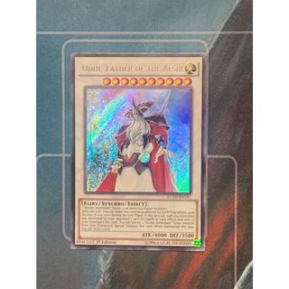 Lá bài thẻ bài Yugioh Odin Father of the Aesir – secret Rare - Tặng bọc bài nhựa bảo quản