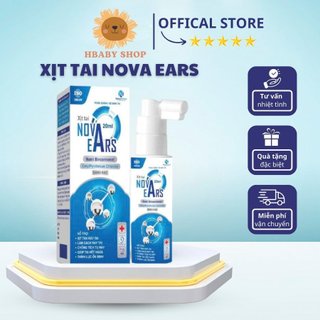 Xịt tan ráy tai Nova Ears hỗ trợ làm sạch ráy tai, giảm ngứa, ổn định thính lực, an toàn, lọ 20ml